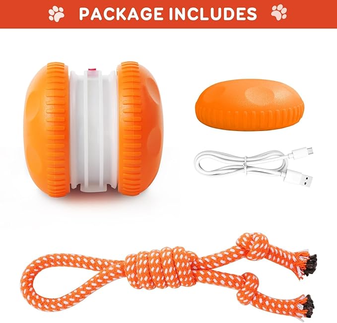 Interactive Dog Toys, Random Path Electric Automatic Moving and Rolling Dogs Toy - Image 7