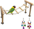 PINVNBY 3PCS Bird Ladder Bridge, Natural Wood Climbing Ladders Flexible Parrot by PINVNBY