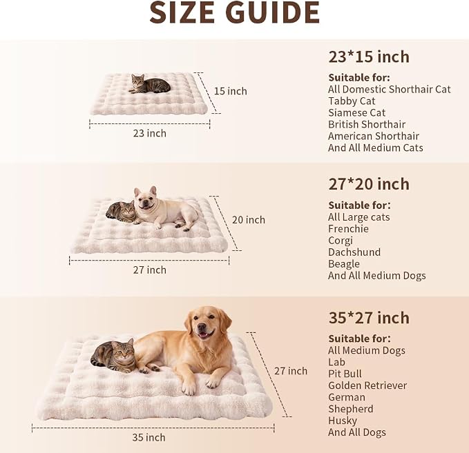 Self-Warming Cat Bed, Plush Faux Fur Pet Bed Mat - Image 9