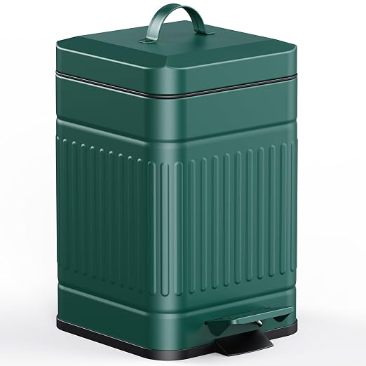 CEROELDA Small Trash Can with Lid-5L/1.3 Gal, Stainless Steel Outdoor Dog Poop by WelcometoCEROELDA
