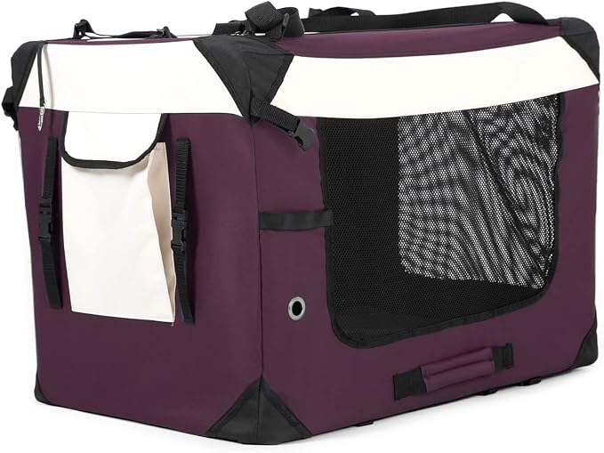 Collapsible Dog Travel Crate, Portable Soft-Sided Pet Carrier Extra Large Cat - Image 3