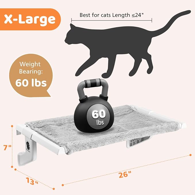 2 in 1 Cat Window Perch, Cat Window Hammock - Image 2