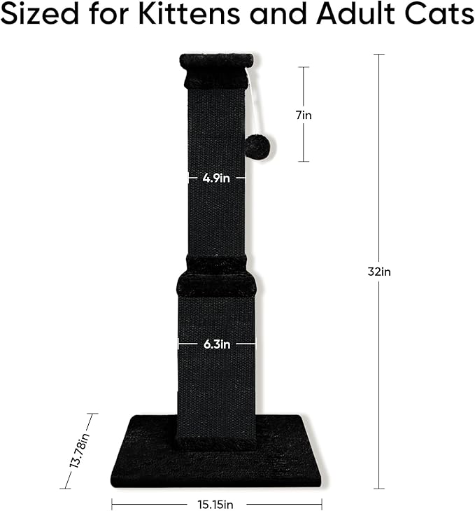 AGYM Cat Scratching Post, 32 Inch Cat Scratching Posts - Image 3