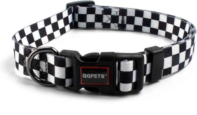 QQPETS Adjustable Soft Dog Collar: Print Flower Pink Multicolor Cute Patterns