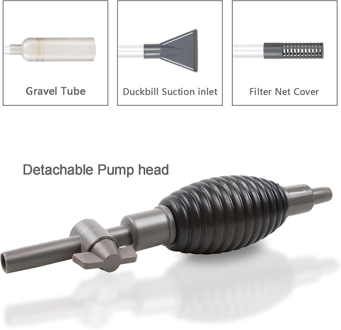 Aquarium Gravel Cleaner Siphon Vacuum, manually Operated Water Changer kit and - Image 3