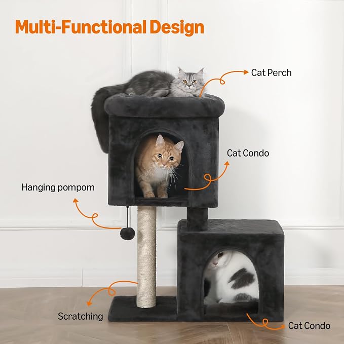 Amazon Basics 30-Inch Cat Tree Tower, Activity Center - Image 2