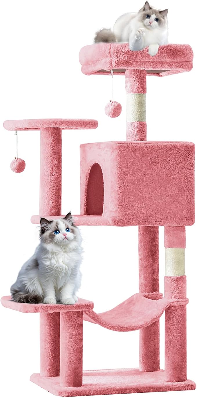 Sweetcrispy 44 inch Cat Tree Tower, Small Cat Climbing Tower by Sweetcrispy