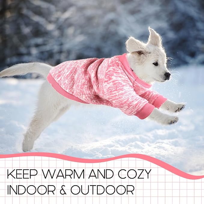 3 Pack Dog Sweaters for Small Dogs Girl Boy Winter Fleece Clothes Warm Soft Dog - Image 3