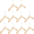 SUPVOX 10pcs 8.66-inch Solid Wood Pet Hangers Small Dog and Cat Clothes Hangers by SUPVOX