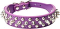 Spiked Dog Collar Soft Pu Leather Mushrooms Rivet Spike Studded Puppy by Unknown