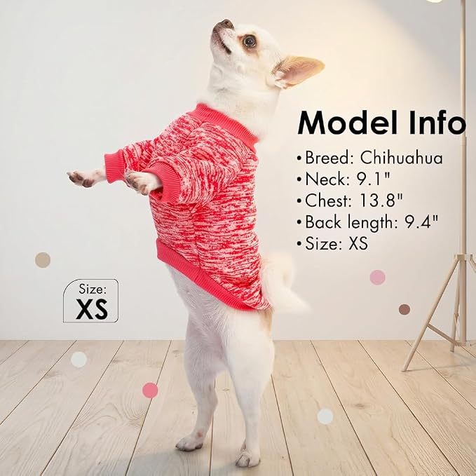 1 Pc Dog Sweaters for Small Dogs Girl Boy Winter Fleece Clothes Warm Soft Dog - Image 3
