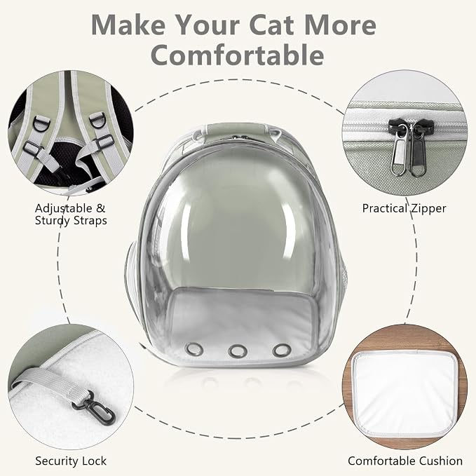 Cat Backpack Carrier Back Expandable Bubble Pet Carrier Backpack - Image 4