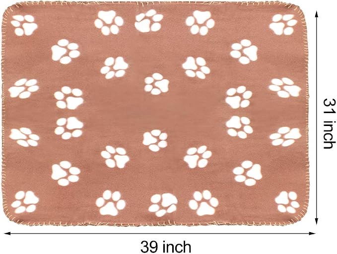 Comsmart Dog Blankets for Small Dogs, 6 Pack Puppy Blanket Cute Paw Print Pet - Image 5