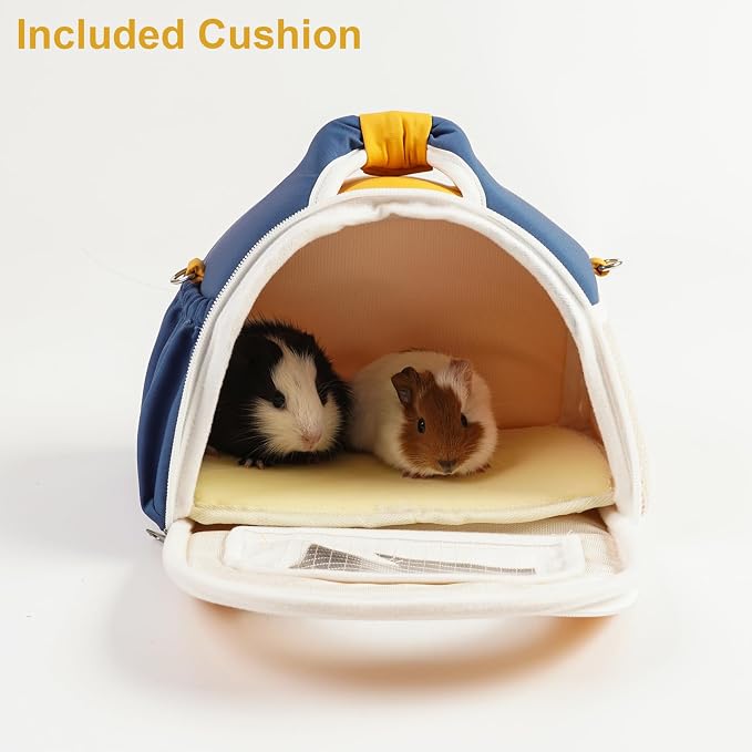 ABLAZEZAI Guinea Pig Carrier, Small Animal Snake Travel Bag, Breathable Outdoor - Image 4