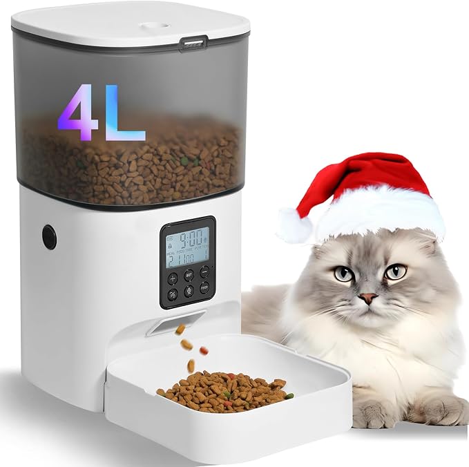 Automatic Cat Feeder, Cat Food Dispenser by ANDOLLHOME