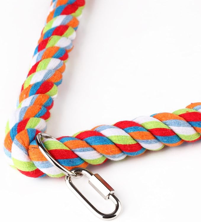 KinTor Medium Triangle Rope Swing Bird Toy Parrot Cage Toys Cages Conure - Image 2