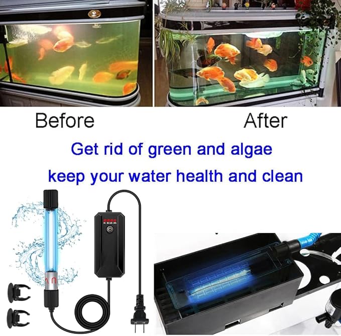 13W Timer Aquarium Clean Light Algae Clear Green Bloom Clean Fish Tank Water - Image 2