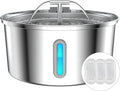 Cat Water Fountain Stainless Steel, 0.8gal/108oz Pet Water Fountain, 3 by Lawfery