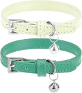 PUPTECK 2 PCS Soft Genuine Leather Cat Kitten Collar by PUPTECK