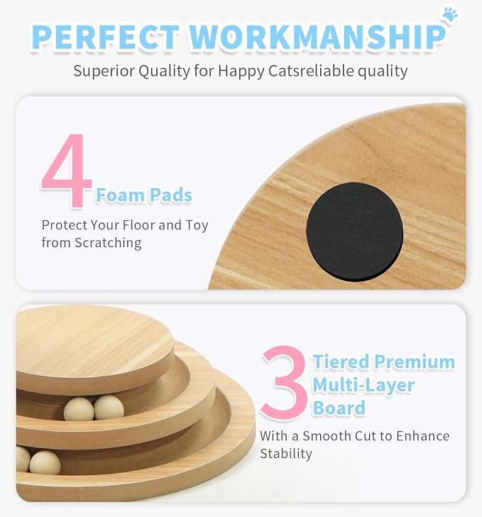 Made4Pets Cat Scratching Post Cat Scratcher Kitten Toys - Image 5