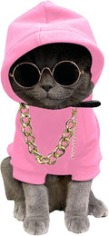 QWINEE 3Pcs Dog Hoodie Cat Apparel Dog Custume Set by QWINEE