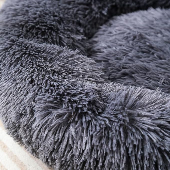 Donut Dog Bed Cat Bed Fluffy Calming Pet Bed Dog Round Bed Cat Round Bed Warm - Image 6