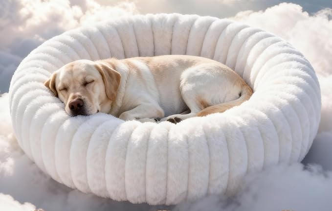 Self Warming Pet Bed, Donut Dog Bed by Unknown