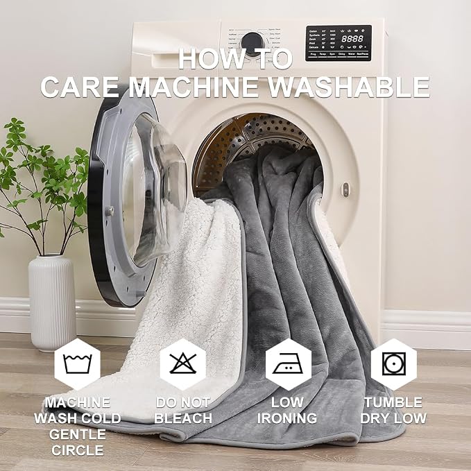 Waterproof Blanket for Beds – Ideal for Couch & Pets Splash Proof Sherpa Throw - Image 8