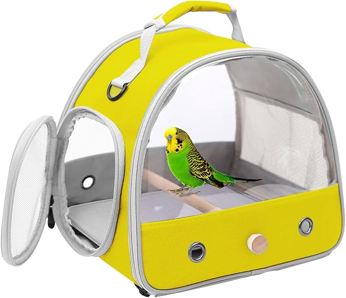Bird Travel Carrier, Portable Small Bird Parrot Parakeet Carrier by halinfer