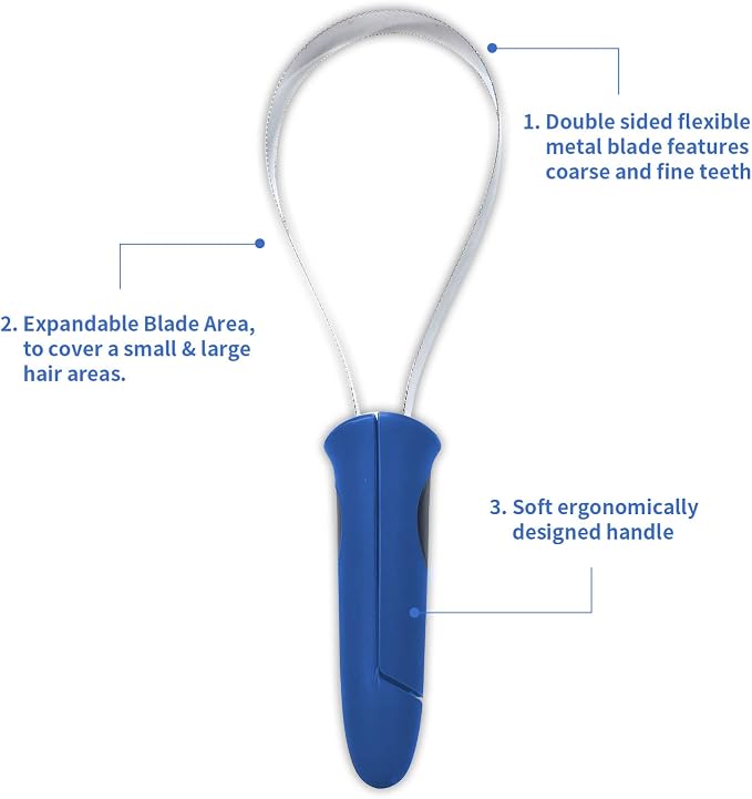 Dual-Sided Shedding Blade with Stainless Steel Blade De-Shedding Tool - Image 3