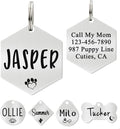 Ultra Joys Custom Personalized Hexagon Dog ID Tag by UltraJoys