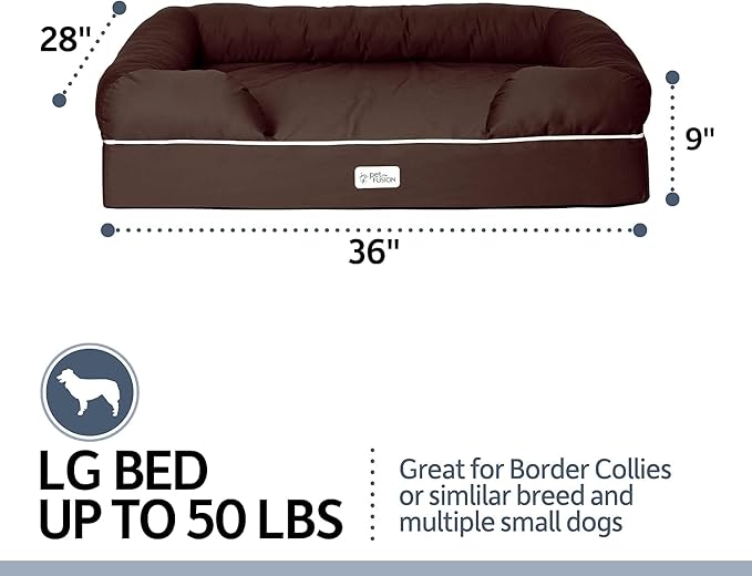 PetFusion Ultimate Dog Bed, Orthopedic Memory Foam, Medium Firmness Pillow - Image 3