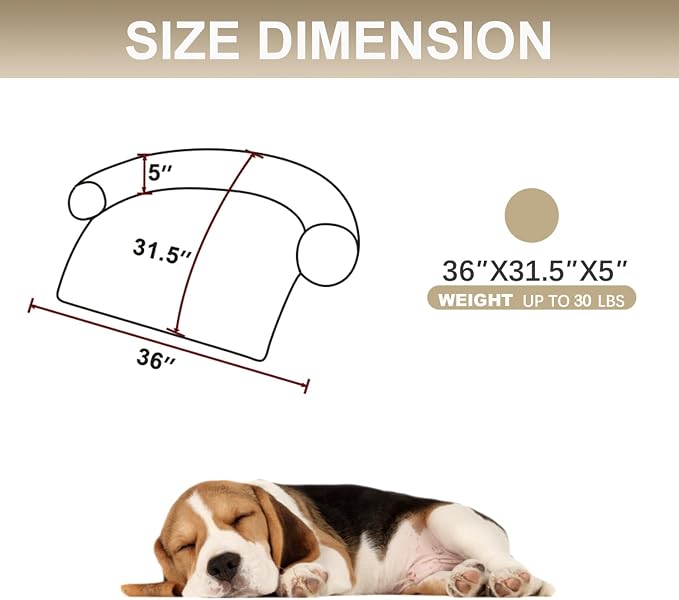 Tinaco Calming Dogs/Cats Bed Mats, Dog Pad Washable Removable Couch Cover - Image 2