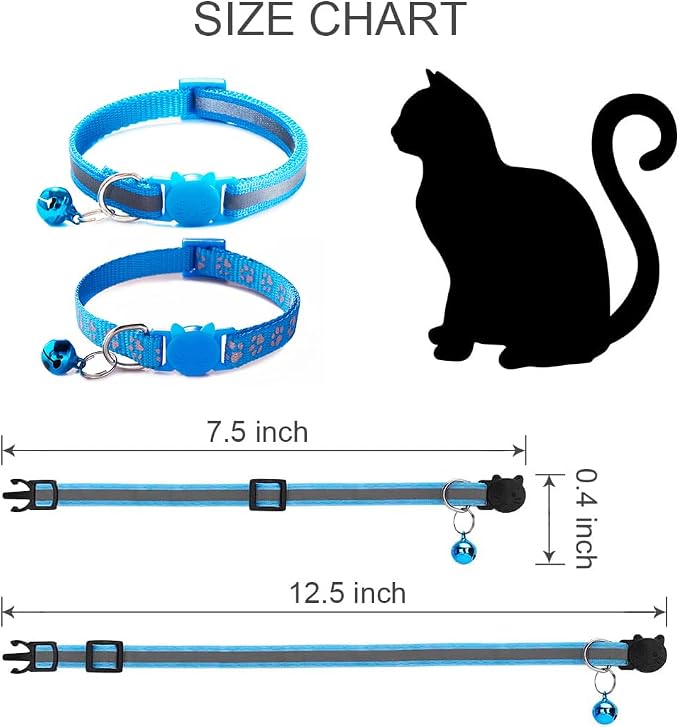 Blue Reflective Cat Collar - Image 4