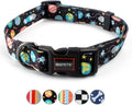 QQPETS Adjustable Soft Dog Collar: Print Flower Pink Multicolor Cute Patterns by QQPETS
