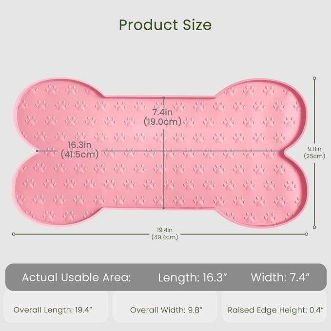 Dog Food Mat Anti-Slip Silicone Dog Bowl Mat Thicker Pet Placemat Waterproof - Image 2