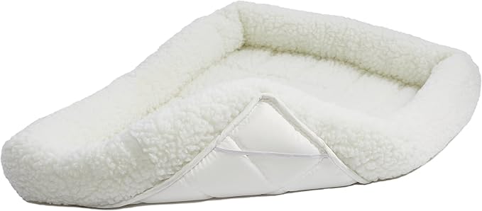 MidWest Homes for Pets QuietTime XXS Dog Bed – White Fleece Bolster, Ultra-Soft - Image 4