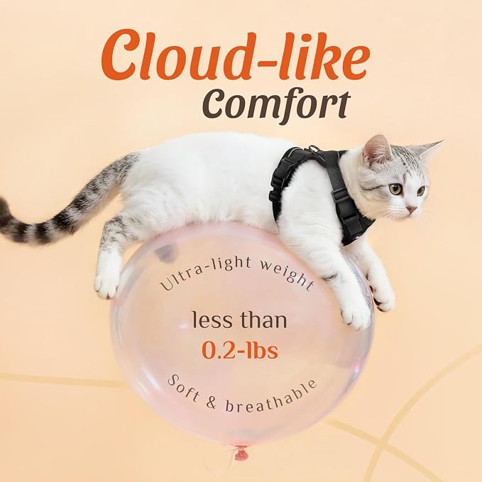 Dooradar Cat Harness and Leash Set, Escape Proof Safe Adjustable Kitten Vest - Image 6