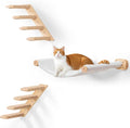 Cat Scraching Post Wall Shelves Set of 3 –1 Floating Fabric Hammock, 2 Cat Wall by PELUOMOZ