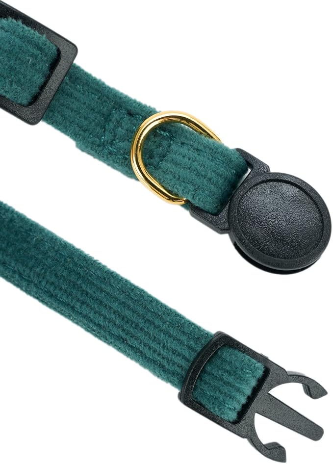 2 Pack Soft Corduroy Christmas Cat Collars - Image 5