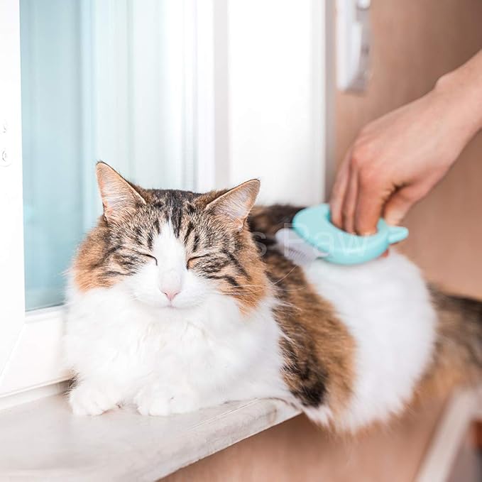 Leo's Paw The Original Pet Hair Removal Massaging Shell Comb Soft Deshedding - Image 5