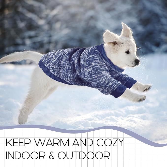 1 Pc Dog Sweaters for Small Dogs Girl Boy Winter Fleece Clothes Warm Soft Dog - Image 5