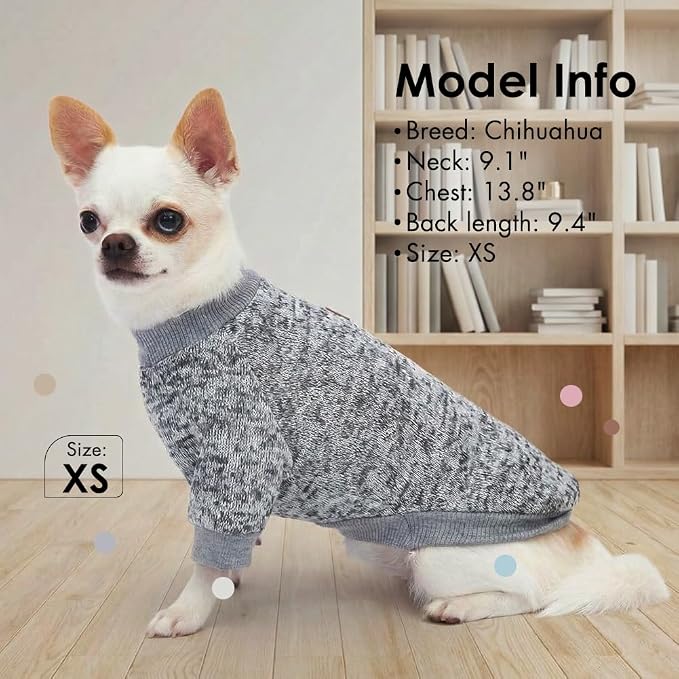 1 Pc Dog Sweaters for Small Dogs Girl Boy Winter Fleece Clothes Warm Soft Dog - Image 3