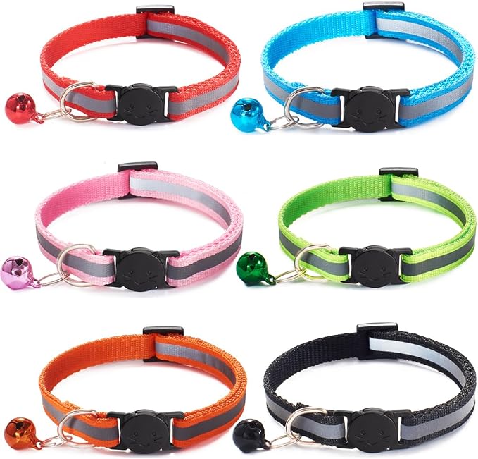 6 Pack Reflective Cat Collar by Jigichu