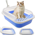 kathson Collapsible Kitten Litter Box, Foldable Anti-Splashing Small Kitty by kathson