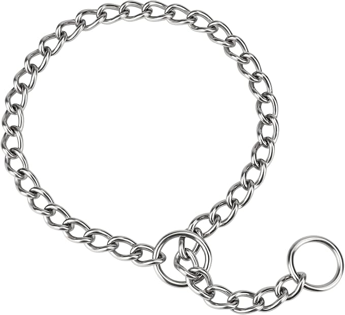 TagME Chain Choke Collar for Dogs, Adjustable Weather Proof Necklace for Extra by TagME