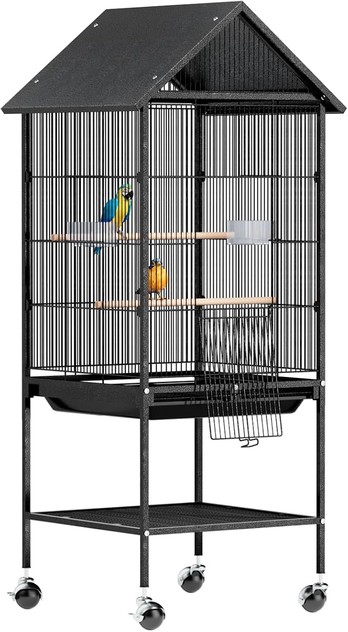 VINGLI Bird Cage with Rolling Stand by VINGLI