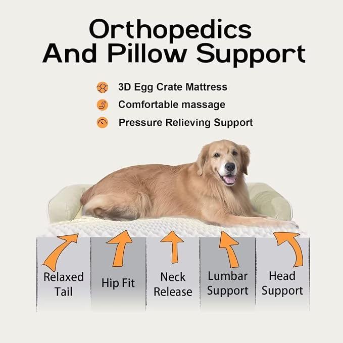 Large Dog Bed Orthopedic Washable - Image 2