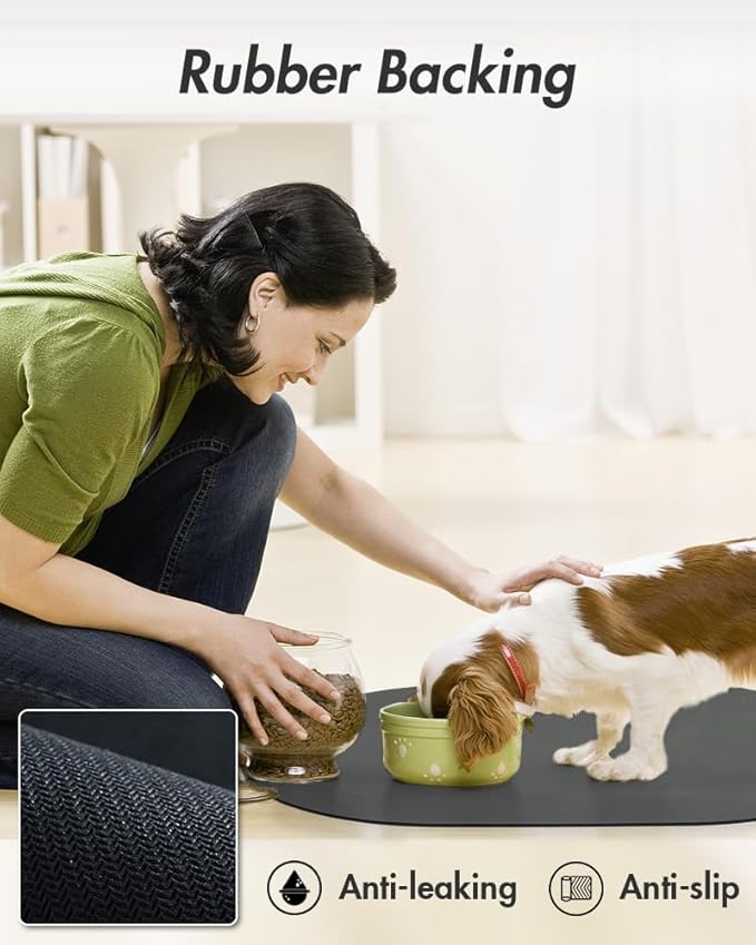 Absorbent Dog Food Mat-Dog Mat for Food and Water Bowl, Quick Dry Pet Food Mat - Image 5