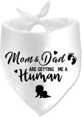 Mom&Dad are Getting Me a Human Dog Bandanas, Pregnancy Announcement Dog Bandanas by Lcekterur